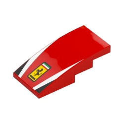 93606pb209曲面スロープ4×2(フェラーリロゴ)レッド