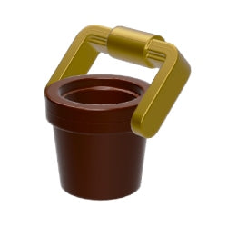 95343-192-95344-297バケツ1×1×1レディシュブラウン(取っ手パールゴールド)