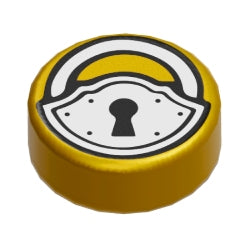 98138pb012タイル1×1丸(南京錠)パールゴールド