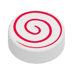 98138pb013タイル1×1丸(渦巻き)ホワイト