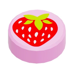 98138pb015タイル1×1丸(イチゴ)ブライトピンク