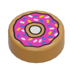 98138pb021タイル1×1丸(ドーナツVer.1)ミディアムダークフレッシュ