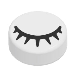 98138pb028タイル1×1丸(まつ毛)ホワイト