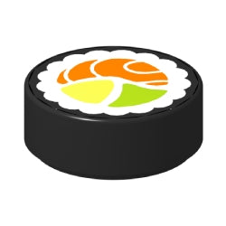 98138pb038タイル1×1丸(海苔巻き)ブラック