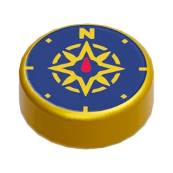 98138pb045タイル1×1丸(コンパス)パールゴールド