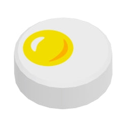 98138pb088タイル1×1丸(目玉焼き)ホワイト