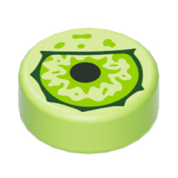 98138pb109タイル1×1丸(モンスターアイ)イエローウイッシュグリーン