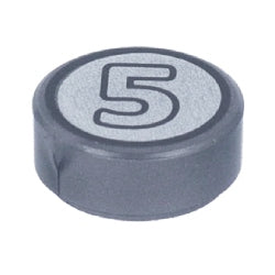 98138pb174タイル1×1丸(ナンバー5コインVer.2)フラットシルバー