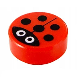 98138pb177タイル1×1丸(てんとう虫)レッド