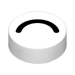 98138pb364タイル1×1丸ブラック⌒ホワイト