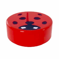 98138pb393タイル1×1丸(小さい目のてんとう虫)レッド