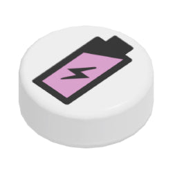 98138pb396タイル1×1丸(乾電池)ホワイト