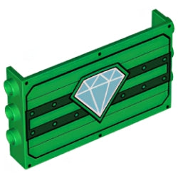 98280pb05パネル1×6×3両側スタッド(ダイヤ)グリーン
