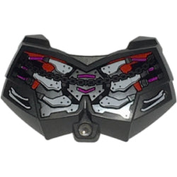 98603pb020ヒーローファクトリーチェストアーマースモール(鎖と6本の骨)パールダークグレイ