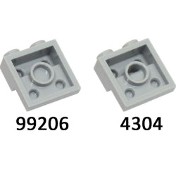 プレート2×2×2/3側面にスタッド有 ブラック(新型)