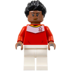 soc165レッドユニフォームのサッカーサポーターの女性(#40634)