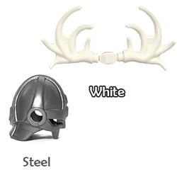 ヴァイキングヘルメット(ヘラジカの角ホワイト付) スティール