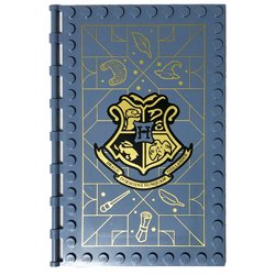 69934pb001特殊タイル10×16端にポッチと取っ手付き(ホグワーツの本)サンドブルー