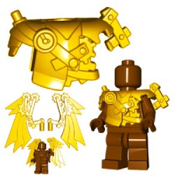 スチームパンクアーマー/ウイングセットパールゴールド