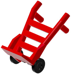 2495c01-021手押し車(トロリー付き）レッド