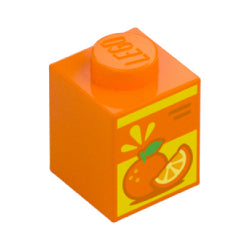 3005pb074ブロック1×1(オレンジジュース)オレンジ