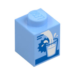 3005pb075ブロック1×1(牛乳パック)ブライトライトブルー
