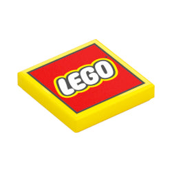 3068pb0214タイル2×2(LEGOロゴ)イエロー