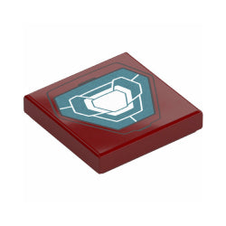 3068pb2588タイル2×2(アークリアクター)ダークレッド