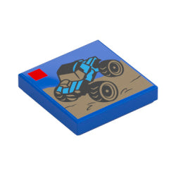 3068pb2766タイル2×2(モンスタートラックの箱絵)ブルー