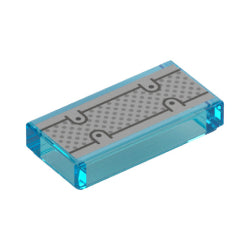 3069pb1456タイル1×2(デロリアンドットライン)トランスライトブルー