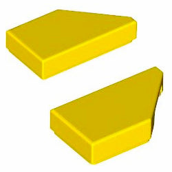 5091-5092-024特殊タイル1×2ウェッジ(左右セット)イエロー