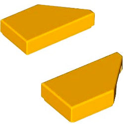 5091-5092-191特殊タイル1×2ウェッジ(左右セット)ブライトライトオレンジ