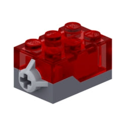 54930c01レゴLEDライト付ブロック2×3×1-1/3トランスレッド