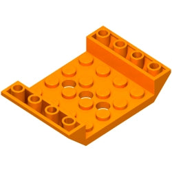 60219-106逆スロープ45度6×4両側傾斜と穴3つオレンジ