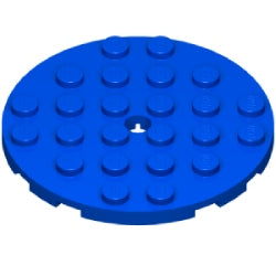 11213-023プレート6×6丸ペグ穴有ブルー
