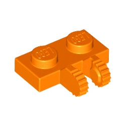 60471-106ヒンジプレート1×2ロック側面に指2本オレンジ(旧型) 