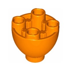 24947-106ブロック2×2ドーム型丸底スタッド有オレンジ