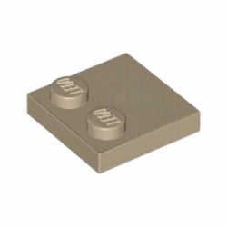 33909-138特殊タイル2×2端にスタッド有ダークタン