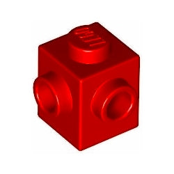 26604-021ブロック1×1隣合う2方向スタッド有レッド