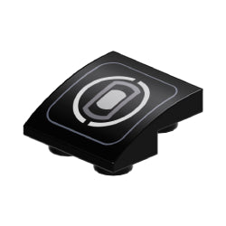 32803pb012逆曲面スロープ2×2(シルバーヘッドライト)ブラック