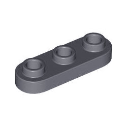 77850-199プレート1×3丸貫通3スタッドダークブルーイッシュグレイ