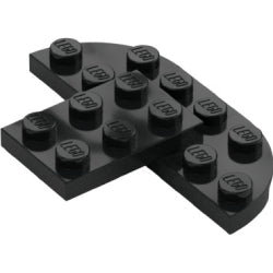 7797-026プレート4×6×2/3コーナー丸1/2楕円ブラック