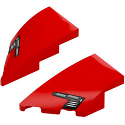 6929pb009-6930pb009カーブウェッジ4×2(フェラーリSF90XXストラダー左右セット)レッド