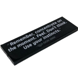 69729pb114タイル2×6(Remember, concentrate on the moment. Feel. Don't think. Use your instincts.- QUI-GON JINN)ブラック