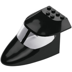 69953c01-026飛行機胴体フロント6×10×4ブラック