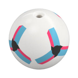 7819pb01サッカーボールホワイト(コーラルとミディアムアジュール柄)