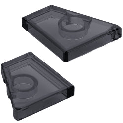 7828-7829-375特殊タイル1×2ウェッジ(左右セット)トランスブラック(2023) 