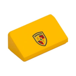 85984pb487スロープ31度1×2×2/3(ポルシェロゴ)ブライトライトオレンジ